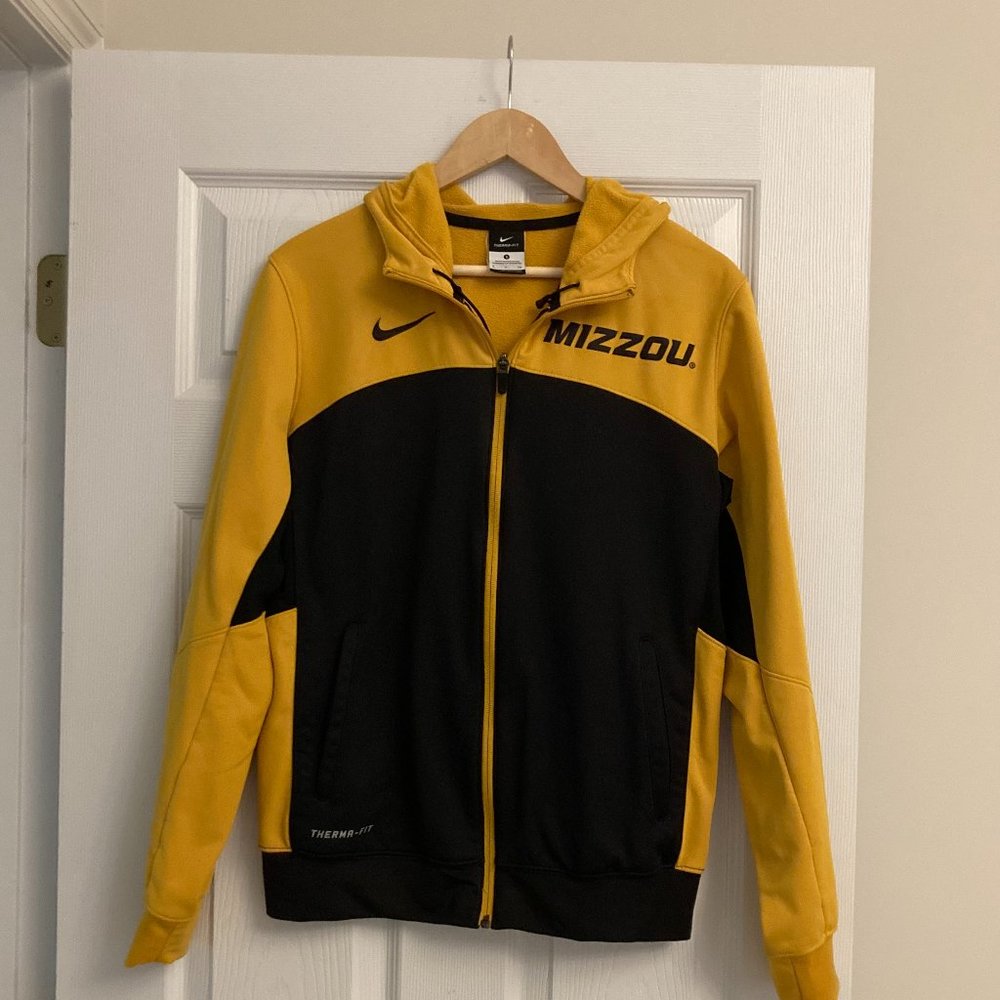 Nike therma-fit full zip MIZZOU hoodie, size Small